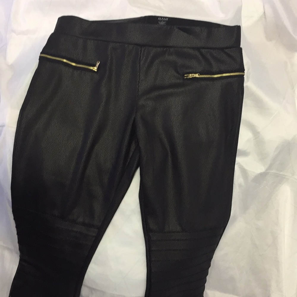Faux leather pants